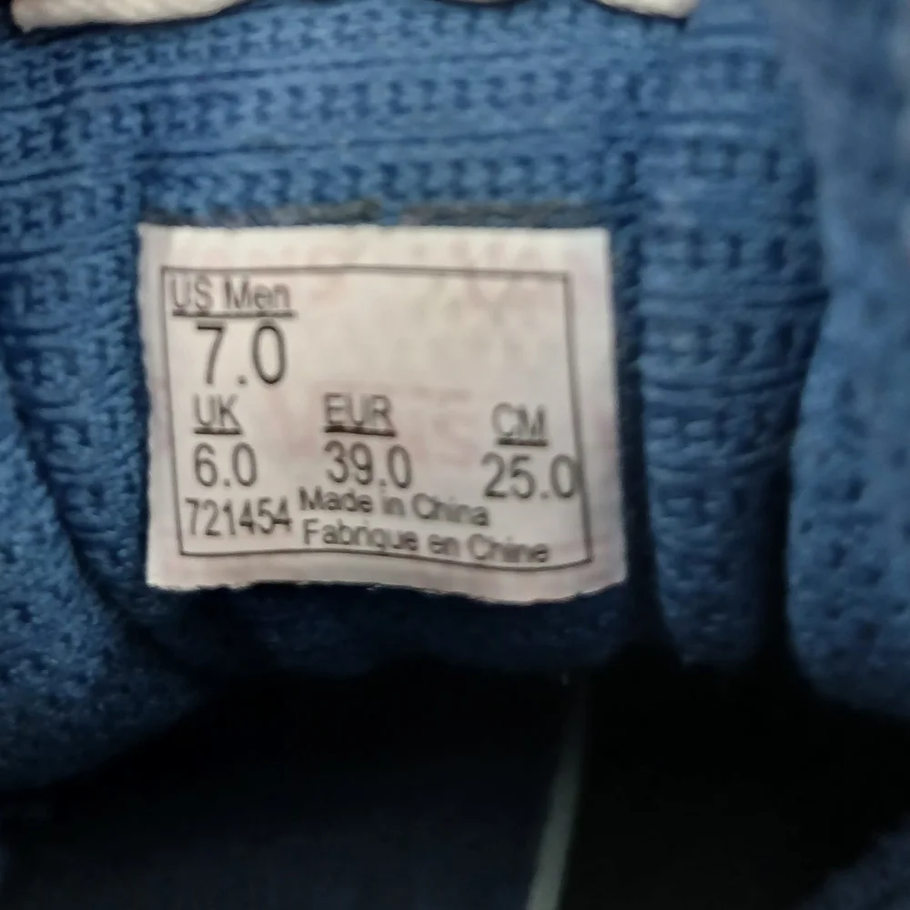 Vans Blue and White High-Top Sneakers Mens Size 7